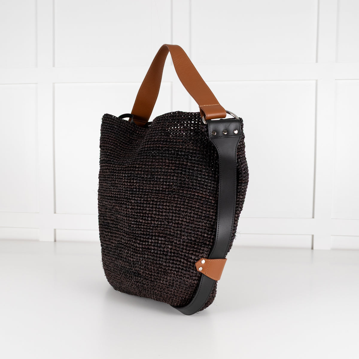 Isabel Marant Brown Raffia Bayia Bag