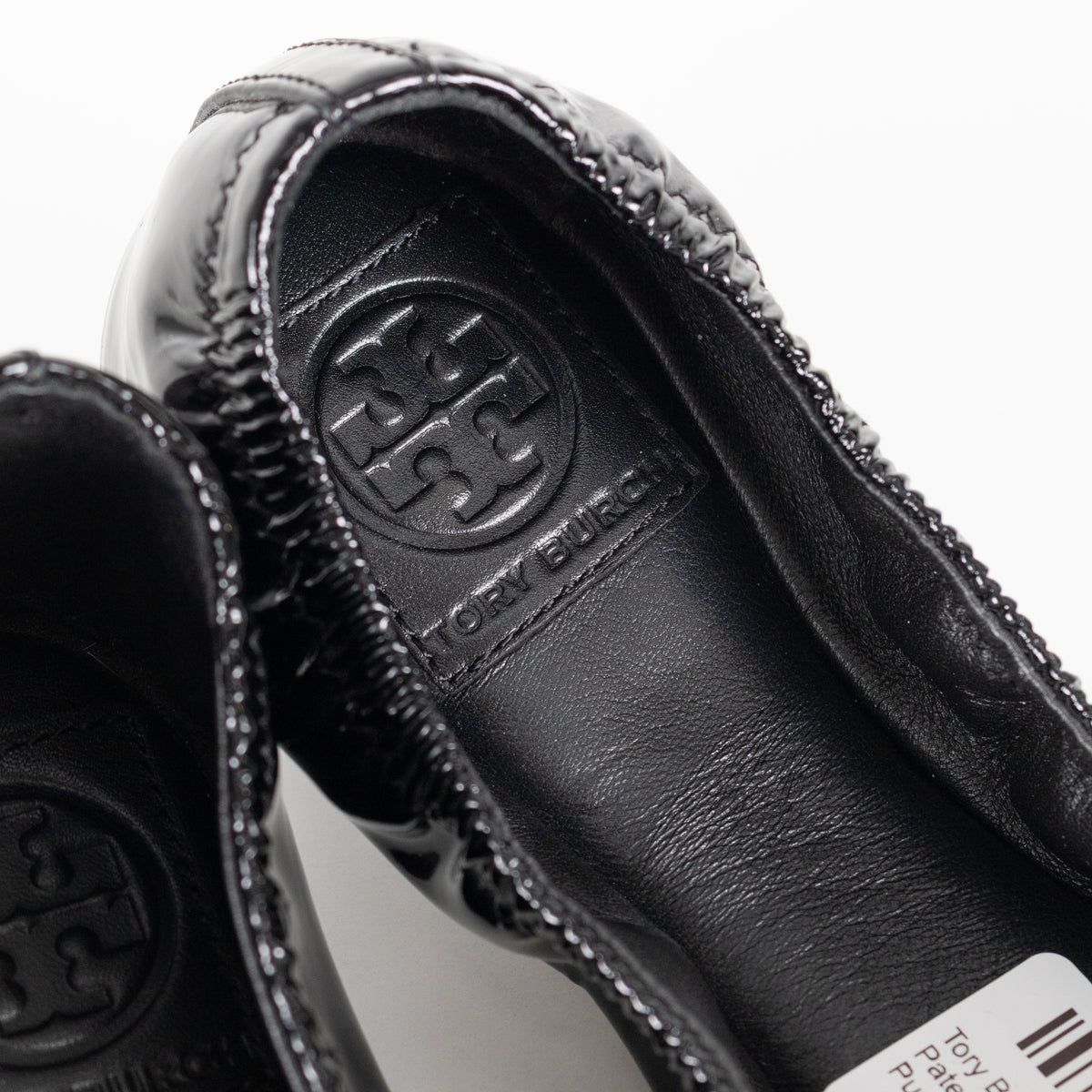 Tory Burch Black Patent Bow Flat Pumps
