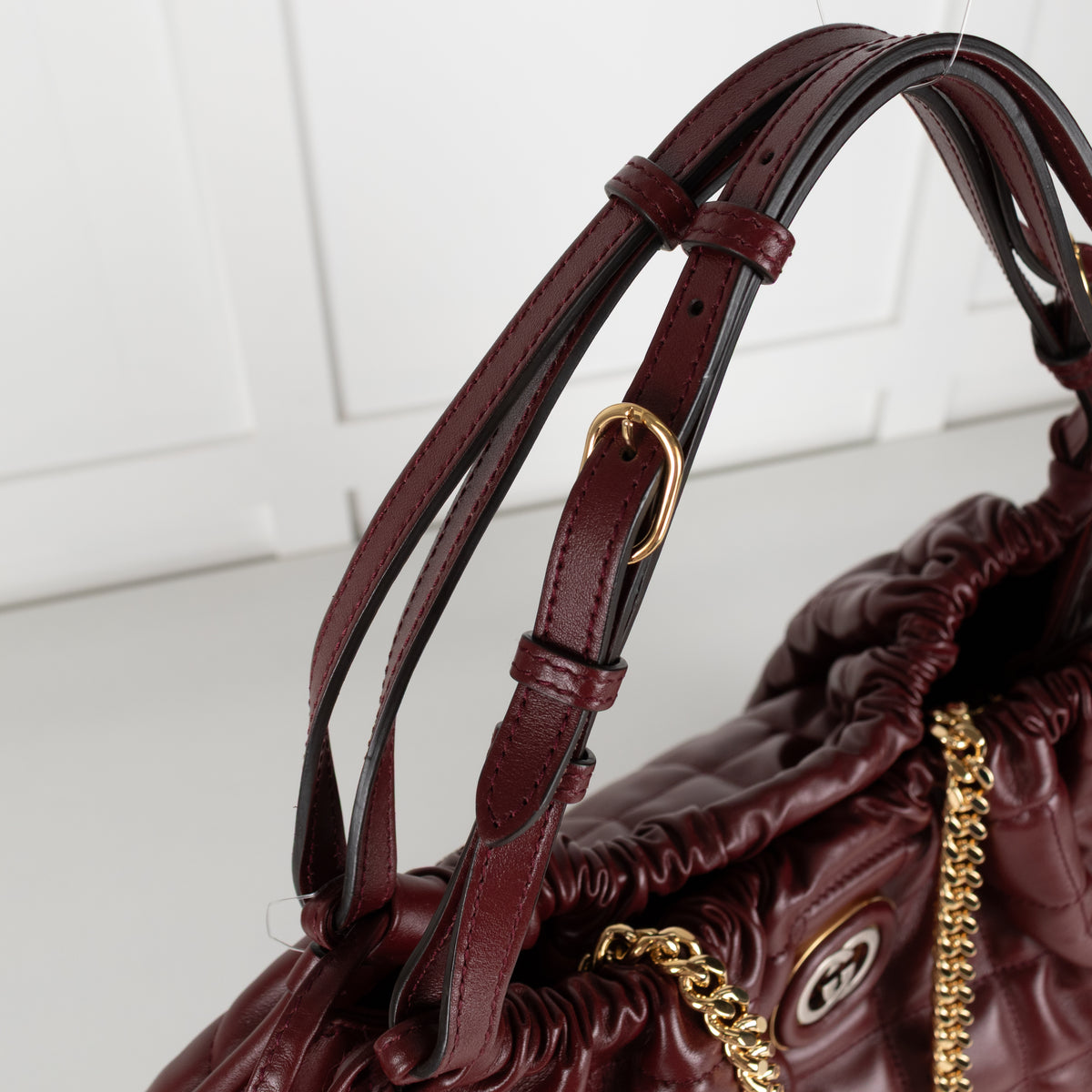 Gucci Burgundy Large Deco Tote