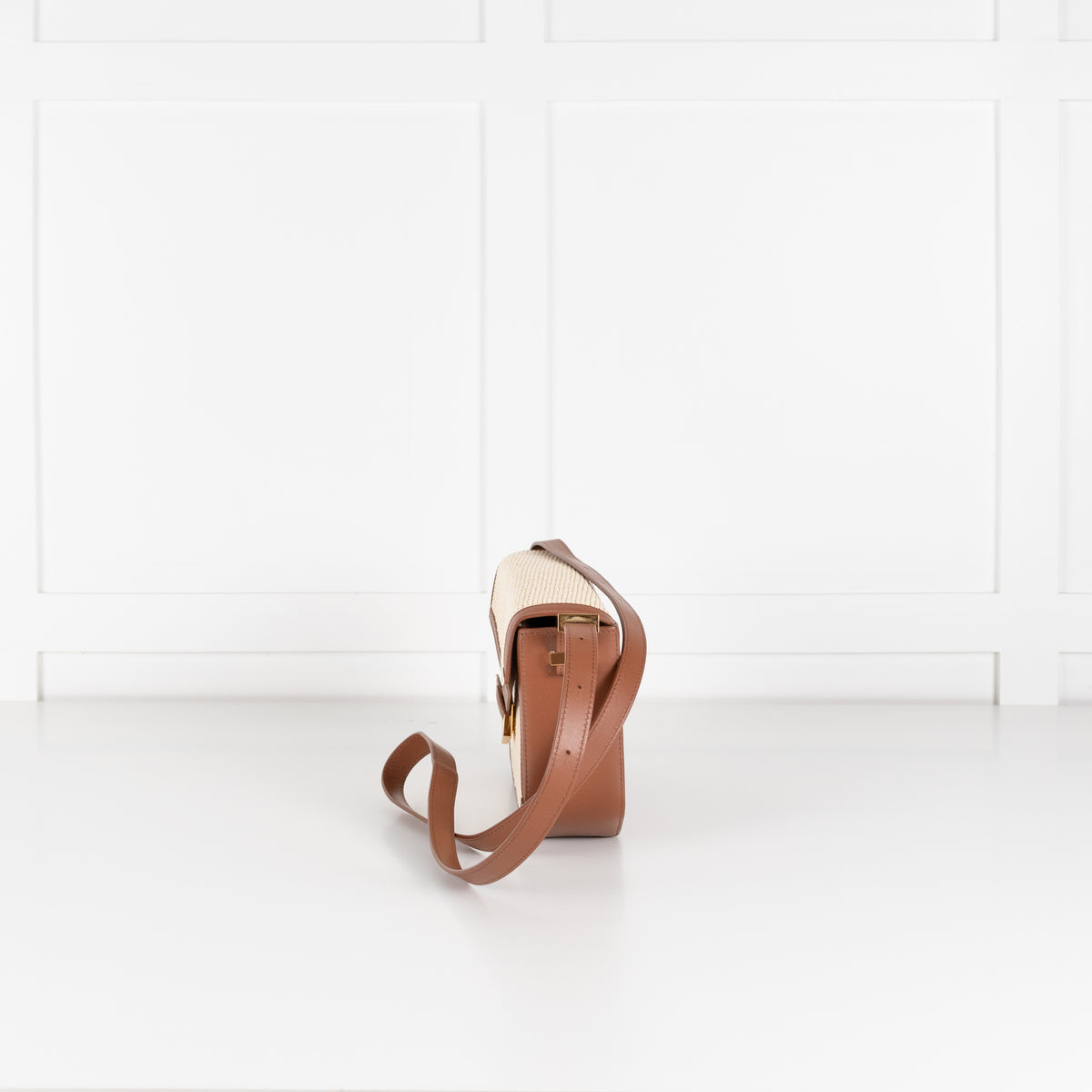 DeMellier The Vancouver Tan & Raffia Crossbody Bag