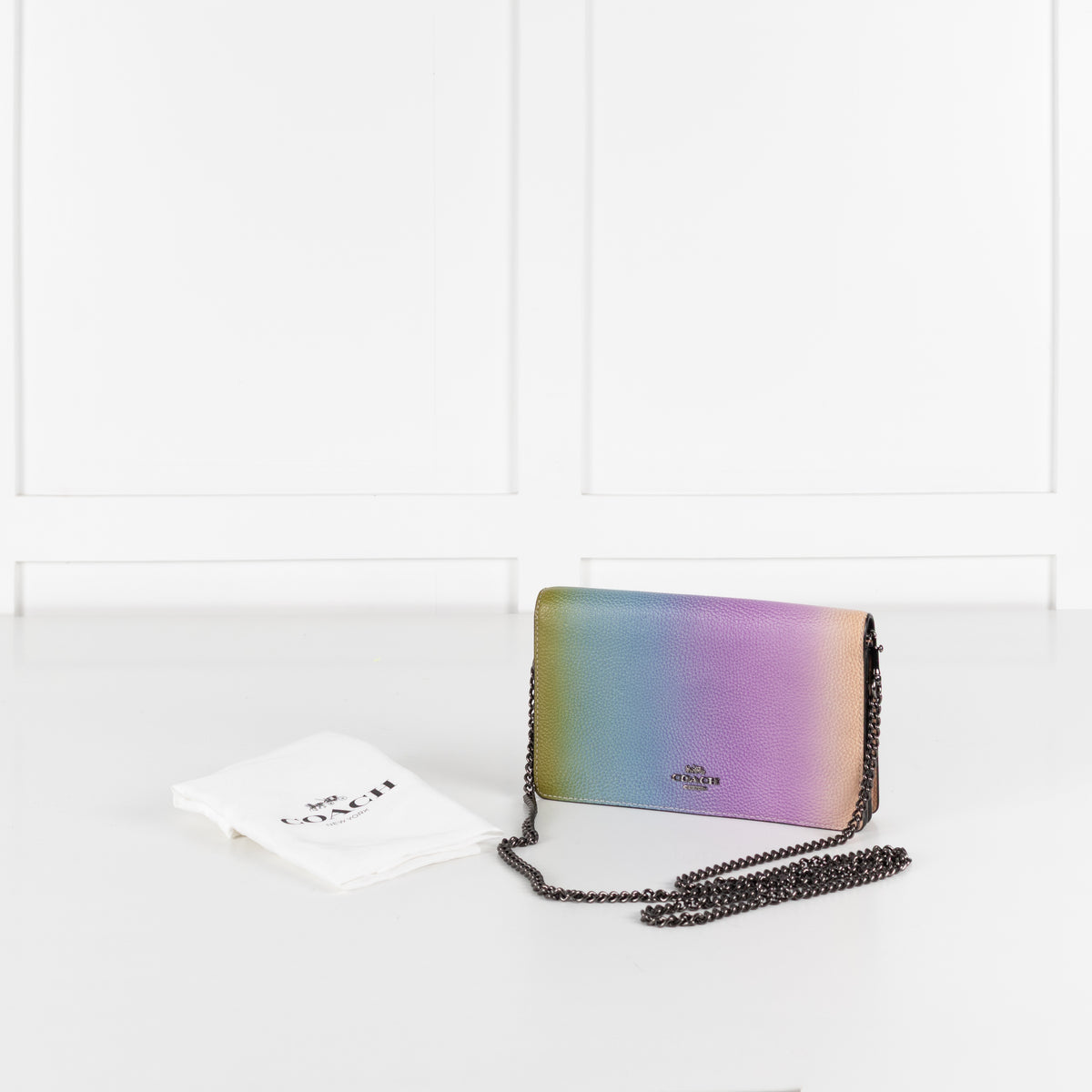 Coach Multi Rainbow Ombre Hayden Fold Over Crossbody Bag