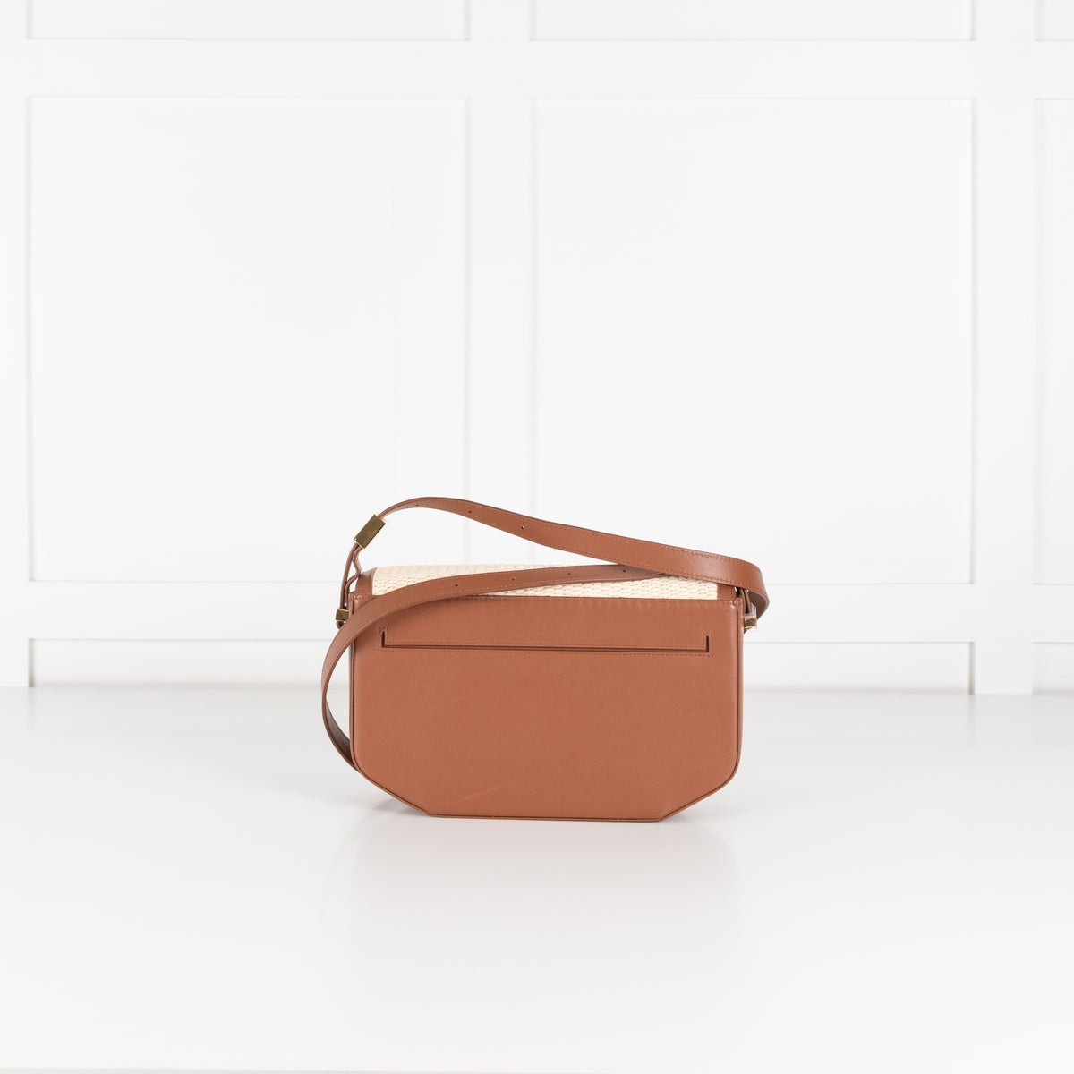 DeMellier The Vancouver Tan & Raffia Crossbody Bag