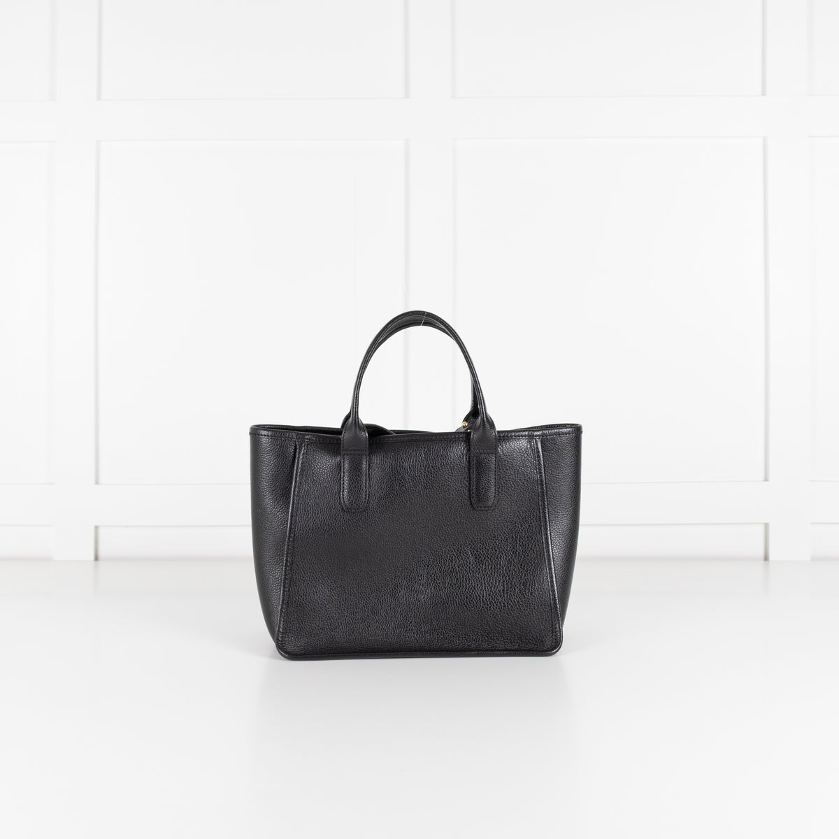 Longchamp Black Le Foulonne Leather Shoulder Tote Bag