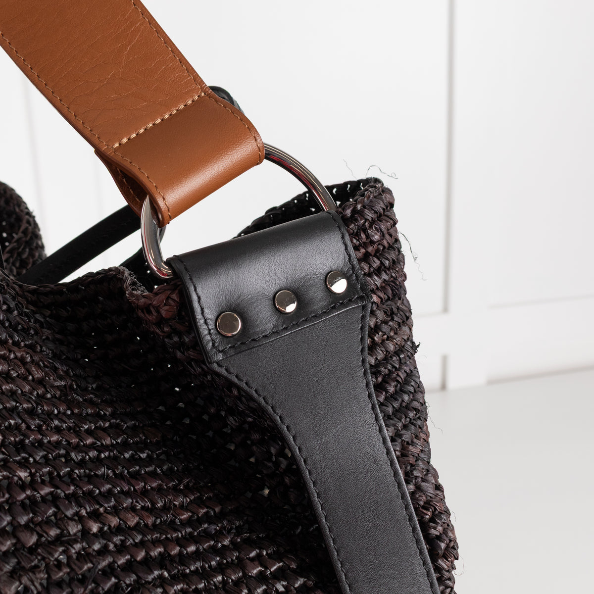 Isabel Marant Brown Raffia Bayia Bag