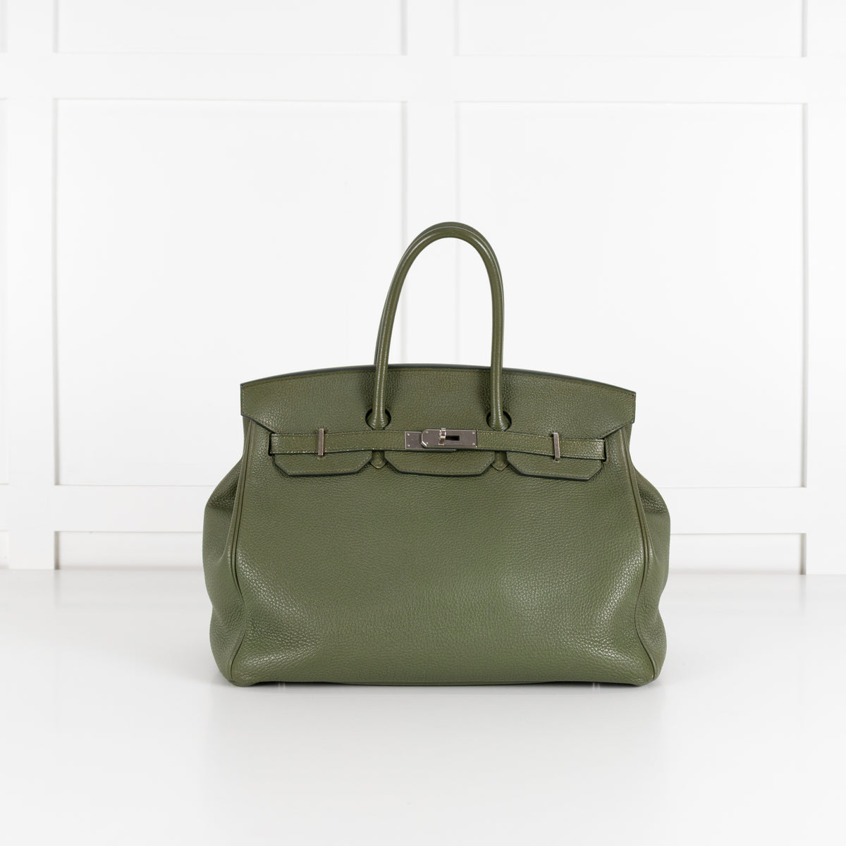 Hermes Vert Chartreuse Togo Birkin 35 Bag
