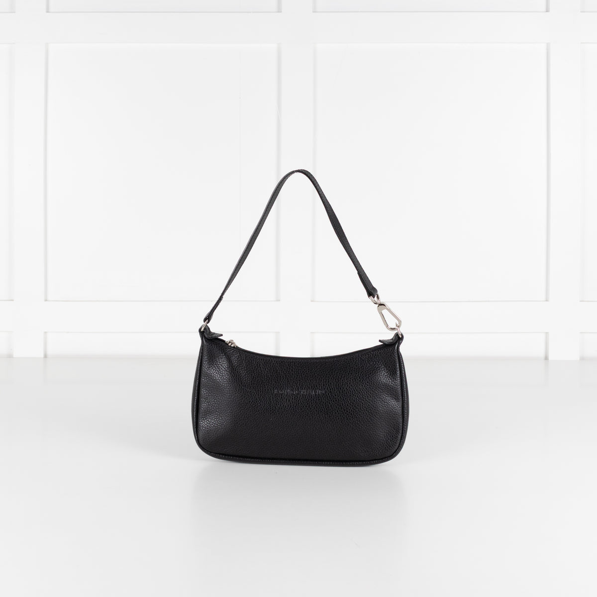 Longchamp Black Leather Shoulder Bag