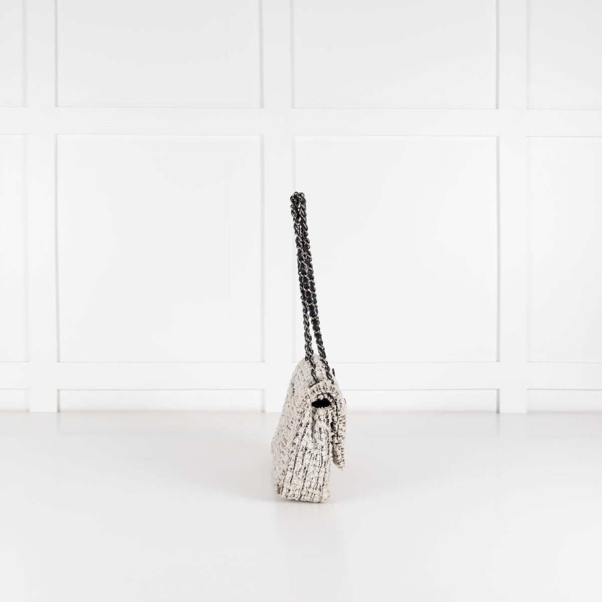 Chanel Grey 2.55 Tweed Garden Party Double Flap Bag