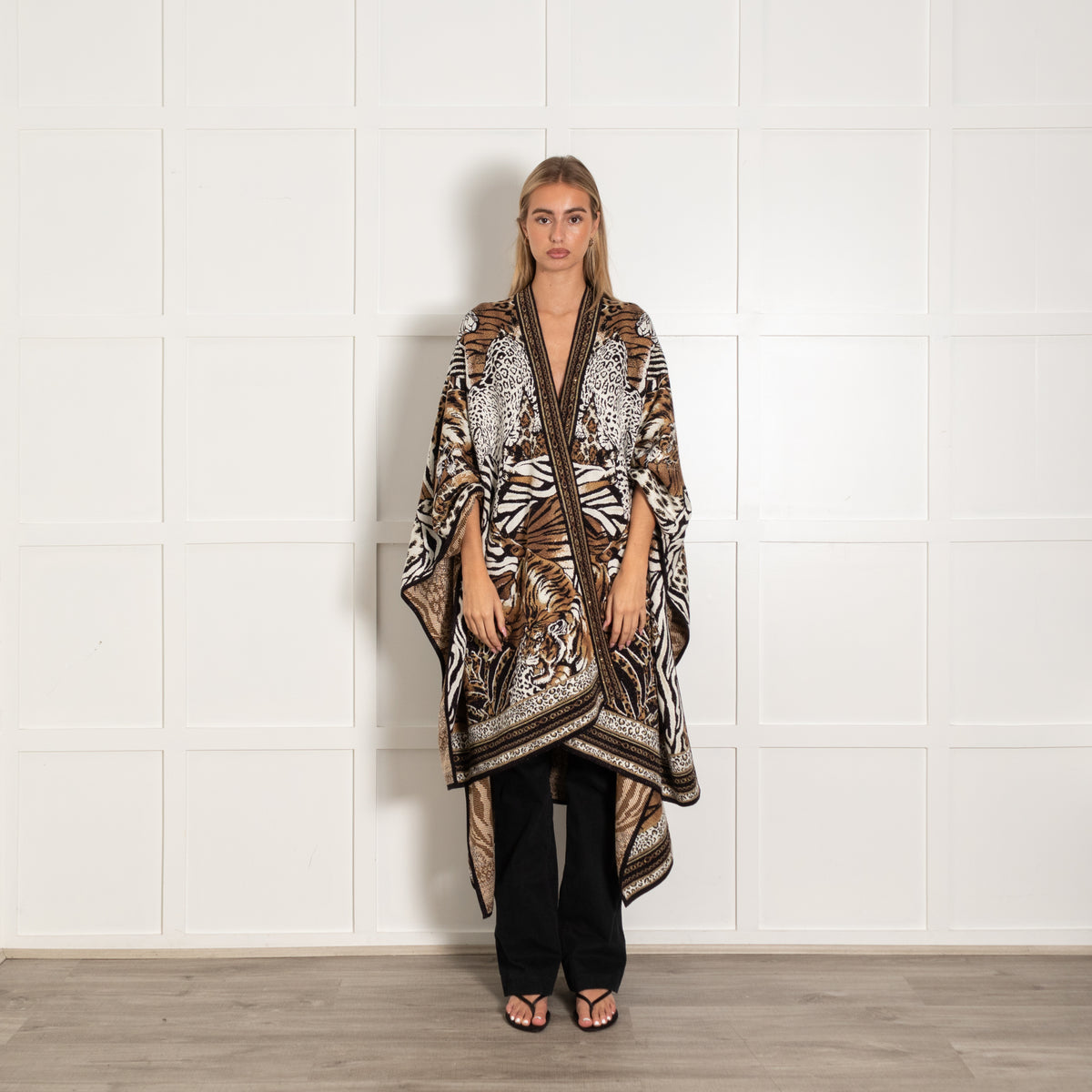 Camilla Brown Cream Gold Lurex What's New Pussy Cat Throw Over