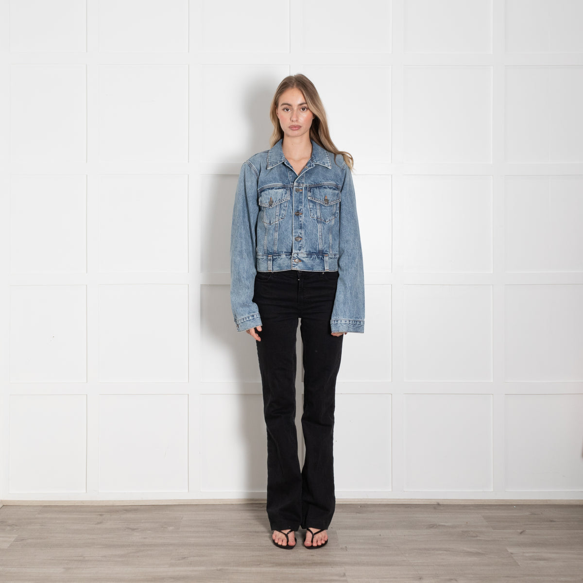 Khaite Blue Denim Short Jacket