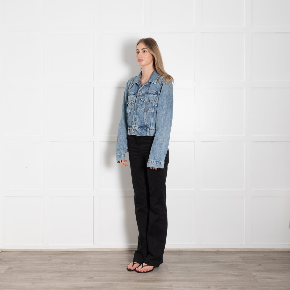 Khaite Blue Denim Short Jacket