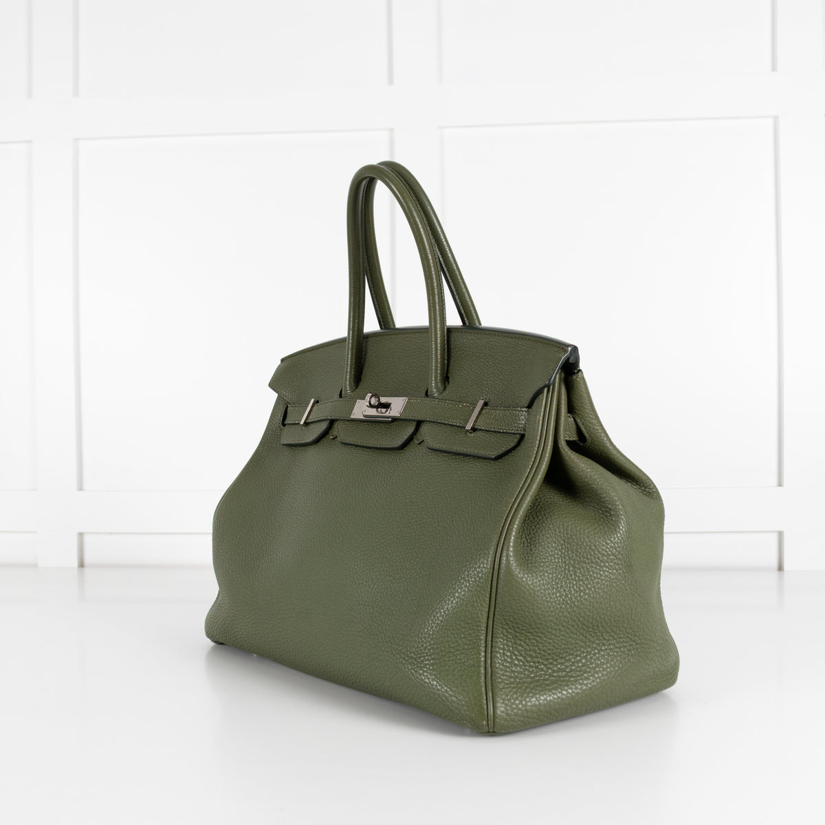 Hermes Vert Chartreuse Togo Birkin 35 Bag