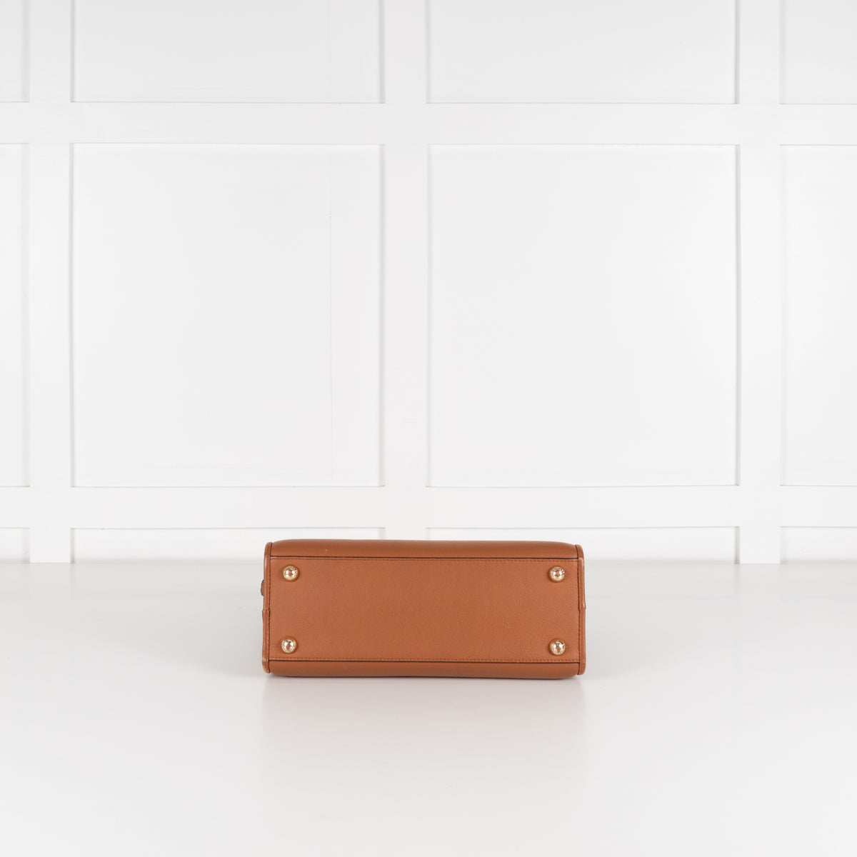 Strathberry Tan Leather Gold Bar Handbag