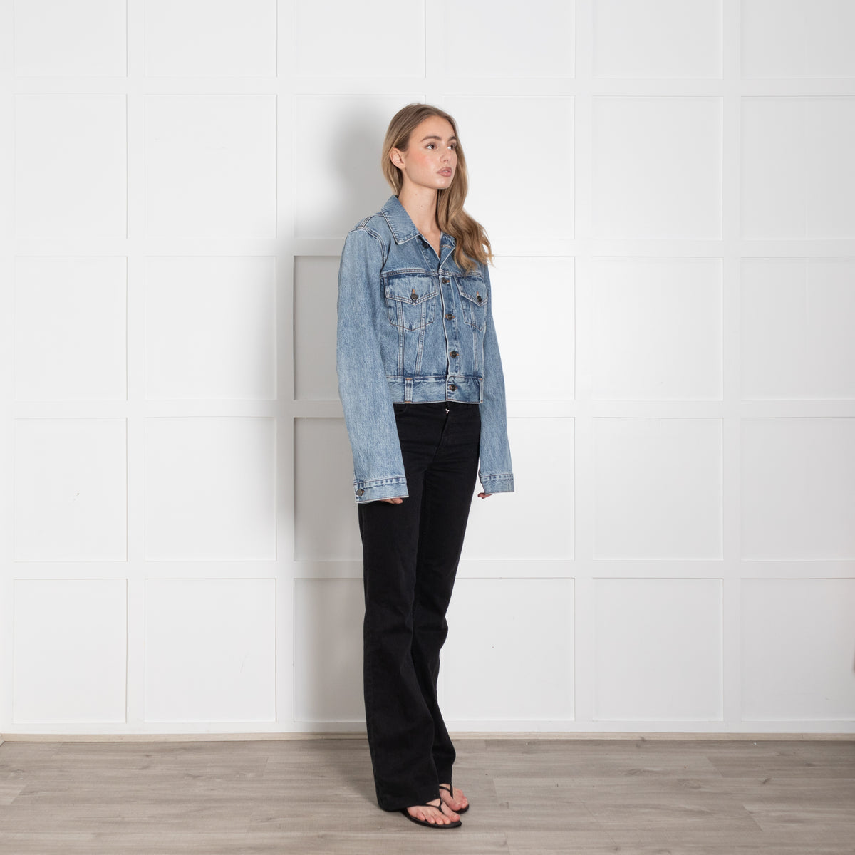 Khaite Blue Denim Short Jacket