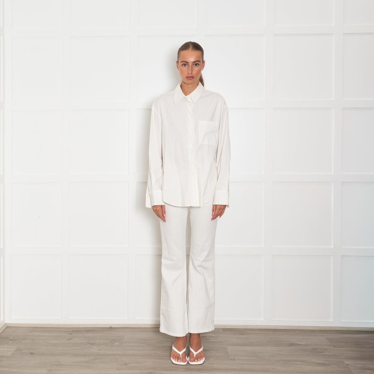 Reformation White Cotton Shirt