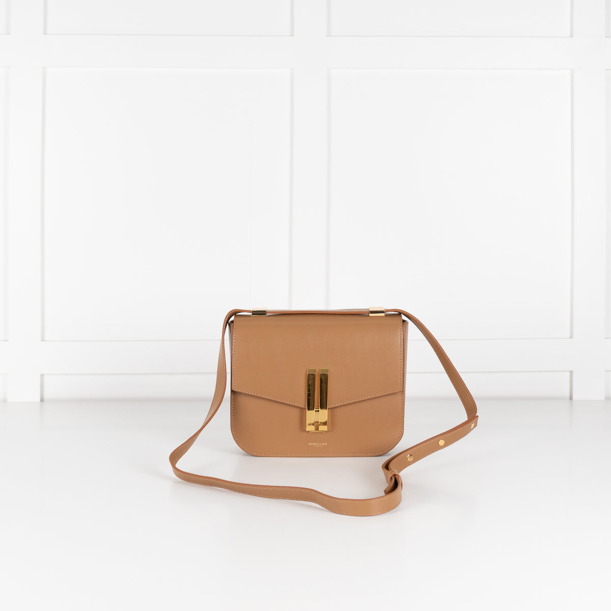 Demellier The Vancouver Toffee Leather Crossbody Bag