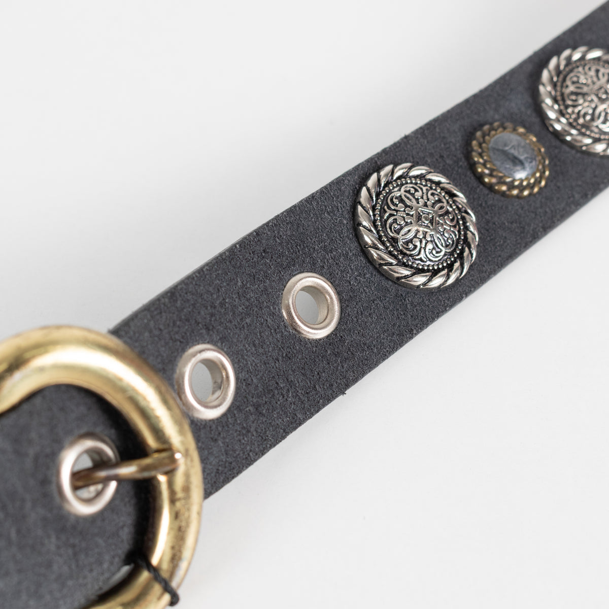 Nanni Grey Belt With Stones