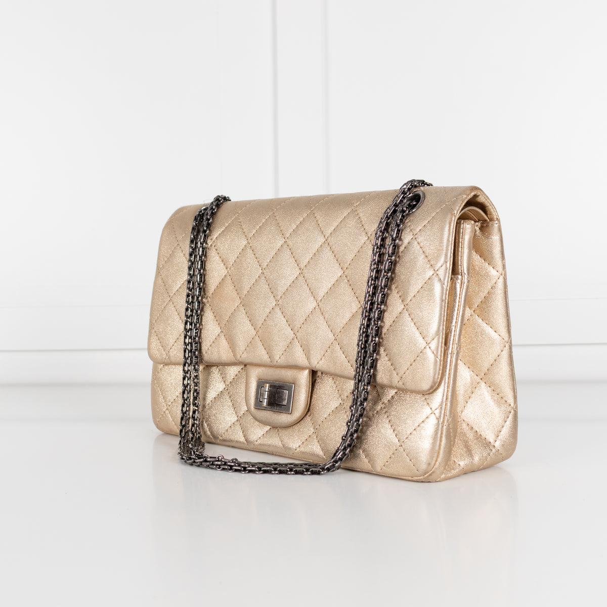 Chanel (2014) Gold Reissue Mademoiselle Maxi Double Flap