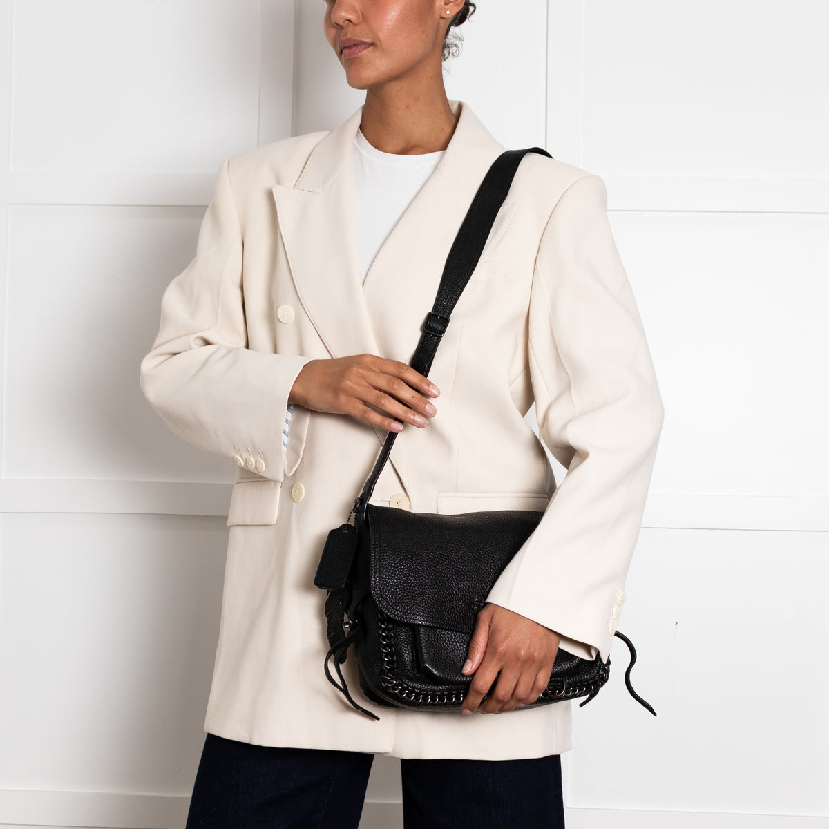 Coach Black Dakota Leather Shoulder Bag