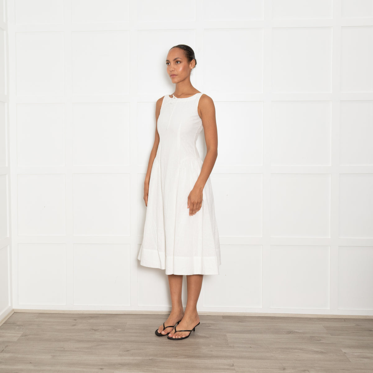 For Love & Lemons White Broderie Anglaise Sleeveless Dress