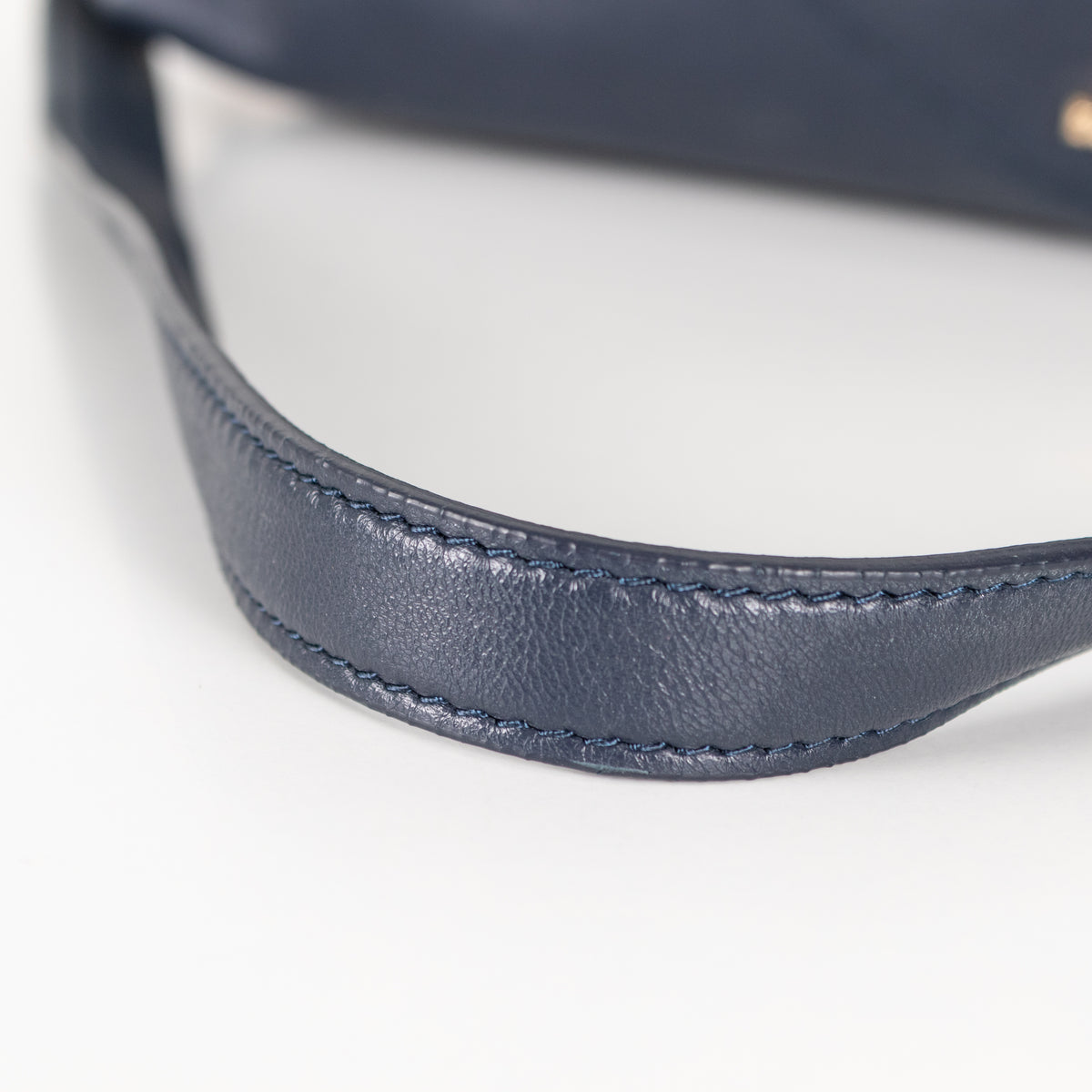 Ba&sh Navy Mini June Leather Crossbody Bag