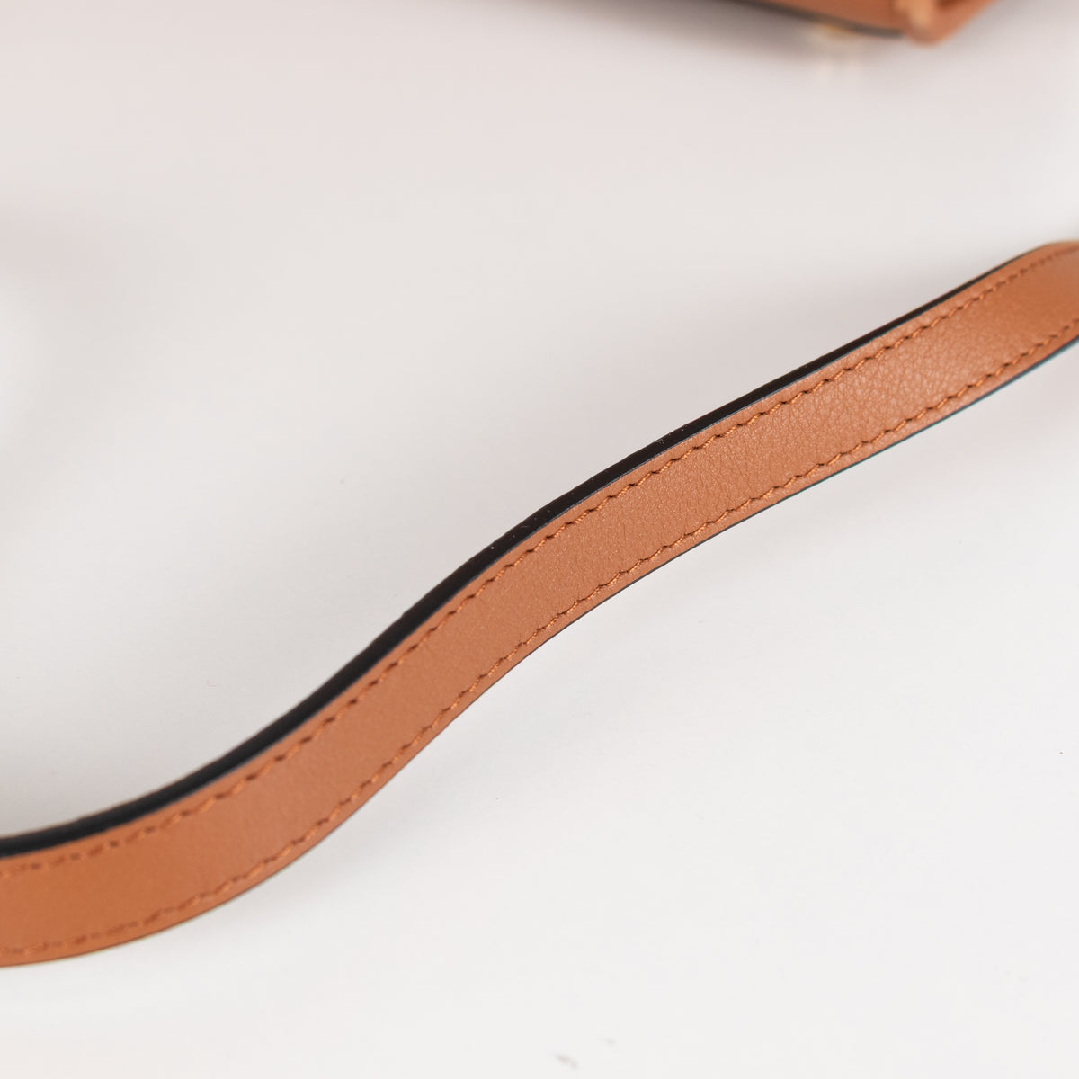 Strathberry Tan Leather Gold Bar Handbag