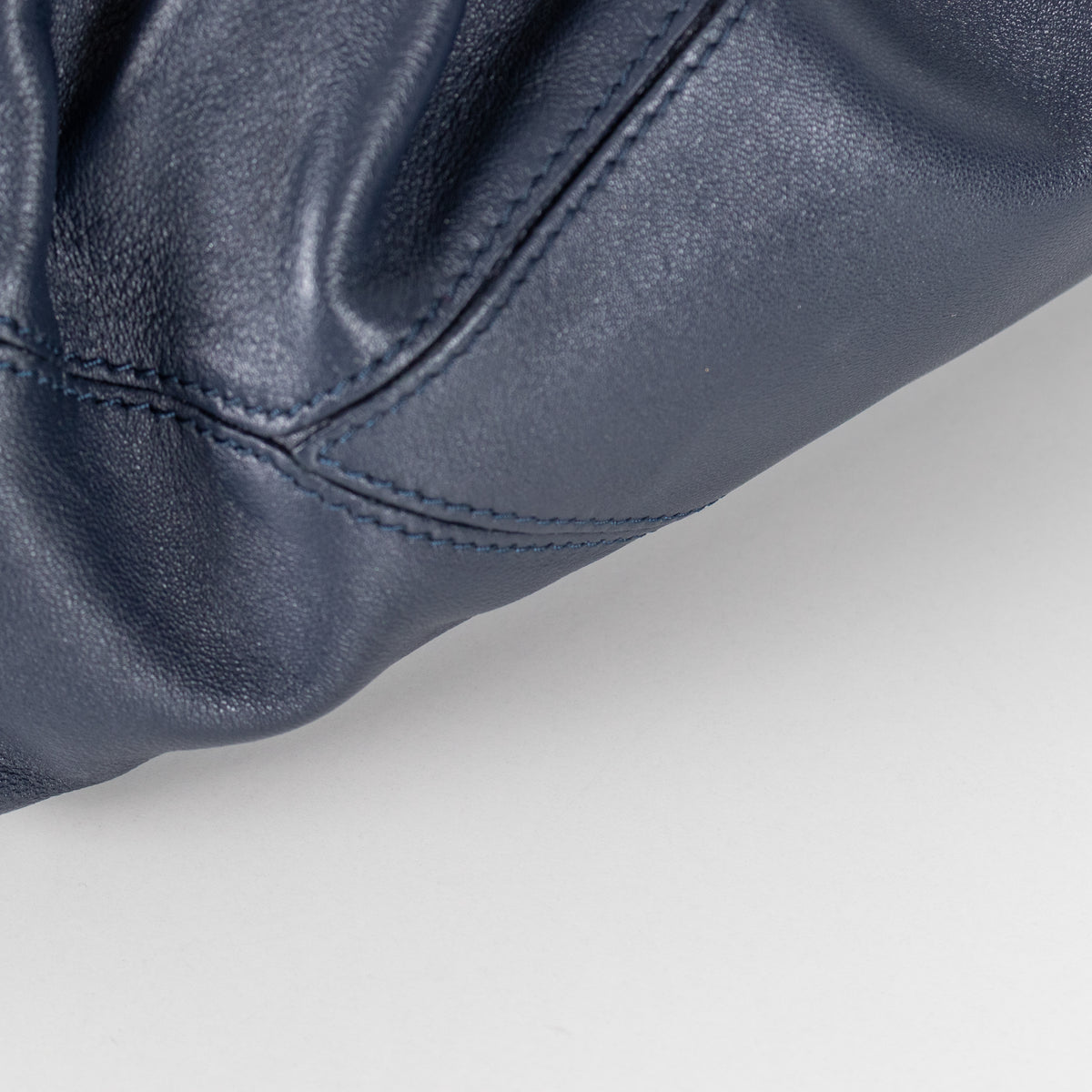 Ba&sh Navy Mini June Leather Crossbody Bag