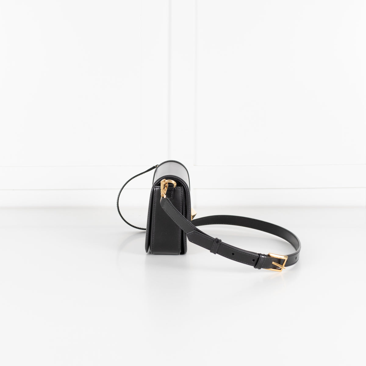 Jimmy Choo Black Leather Diamond Leather Crossbody Bag