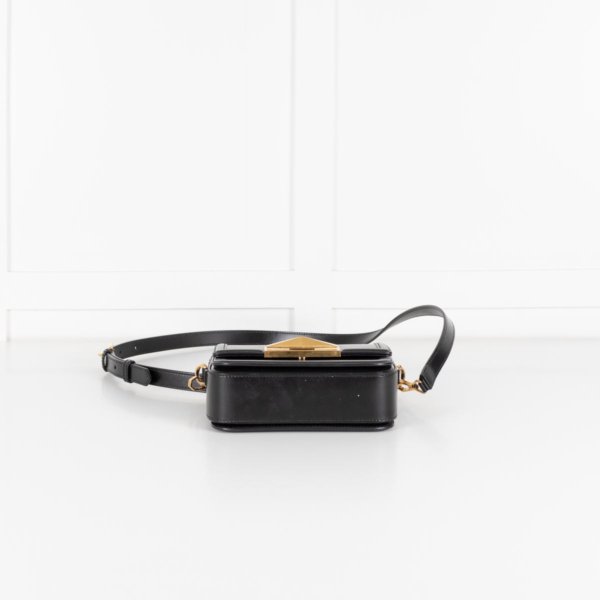 Jimmy Choo Black Leather Diamond Leather Crossbody Bag