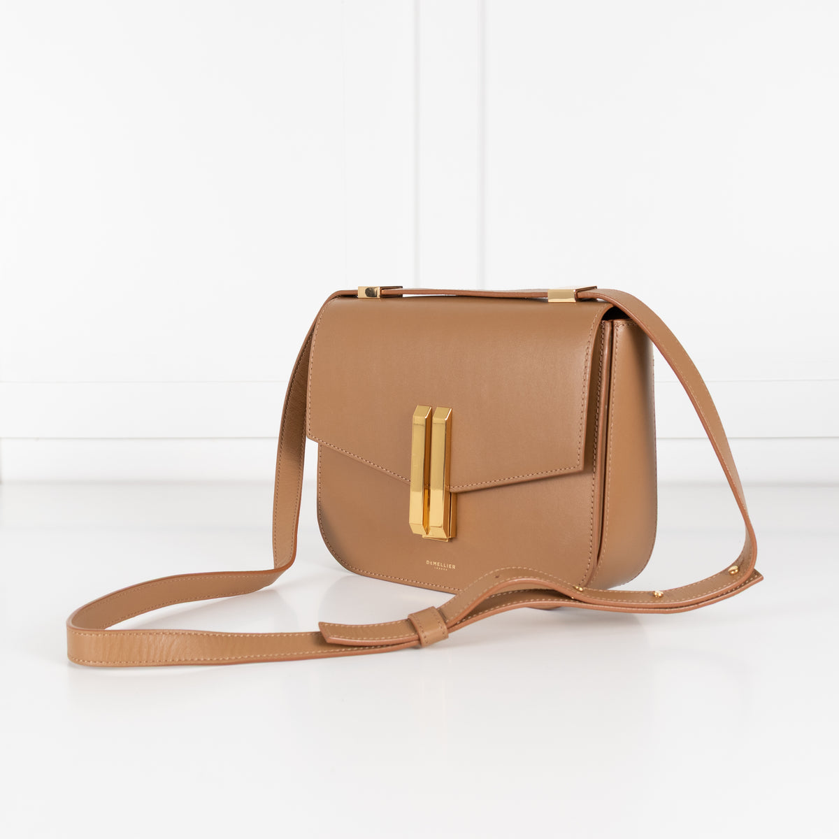Demellier The Vancouver Toffee Leather Crossbody Bag