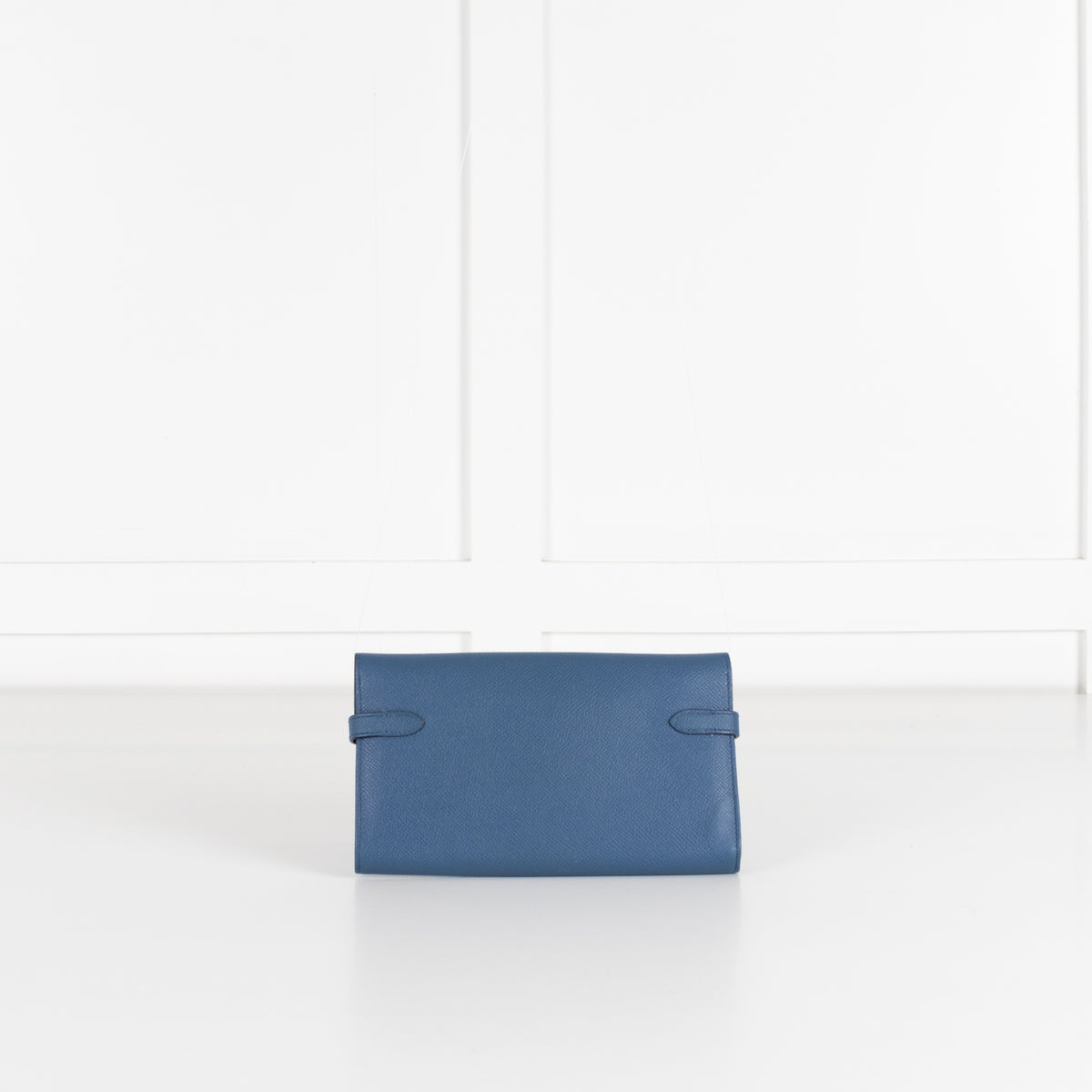 Hermes Blue Epsom Leather Kelly Long Wallet