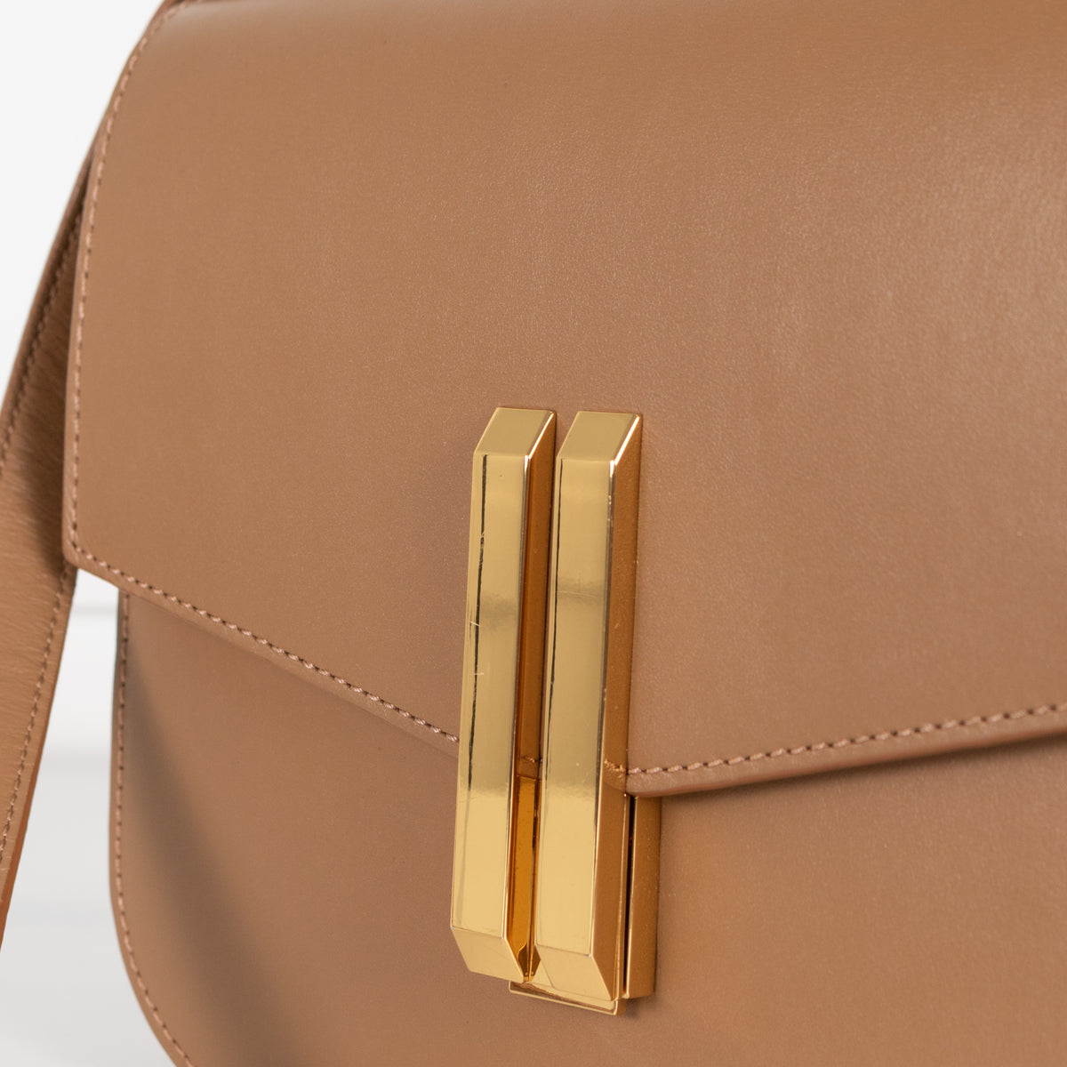 Demellier The Vancouver Toffee Leather Crossbody Bag