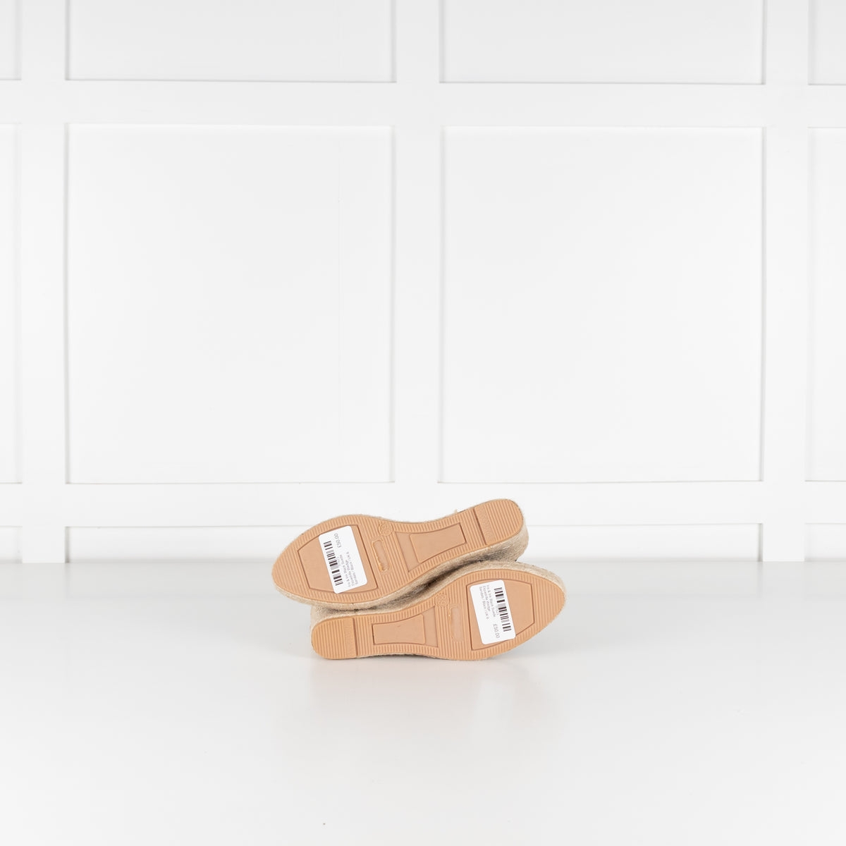 Iris & Ink Black Suede Espadrille Wedge Sandals