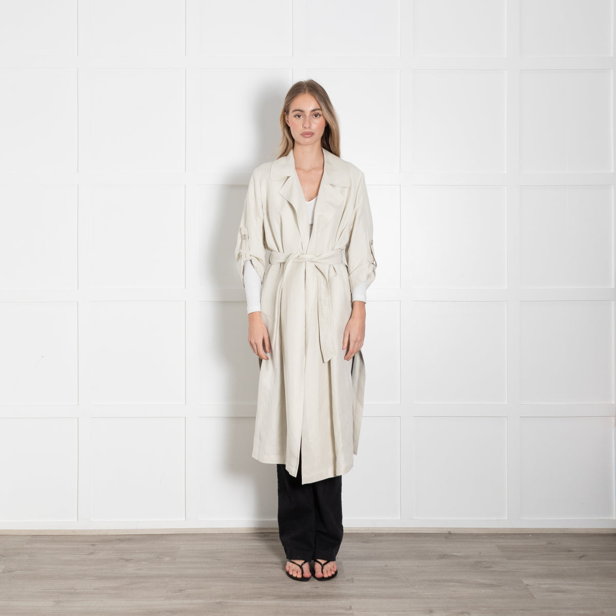 Marella Stone Belted Trench Coat