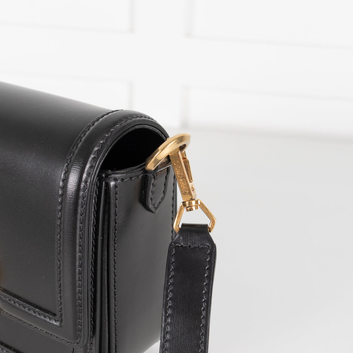 Jimmy Choo Black Leather Diamond Leather Crossbody Bag