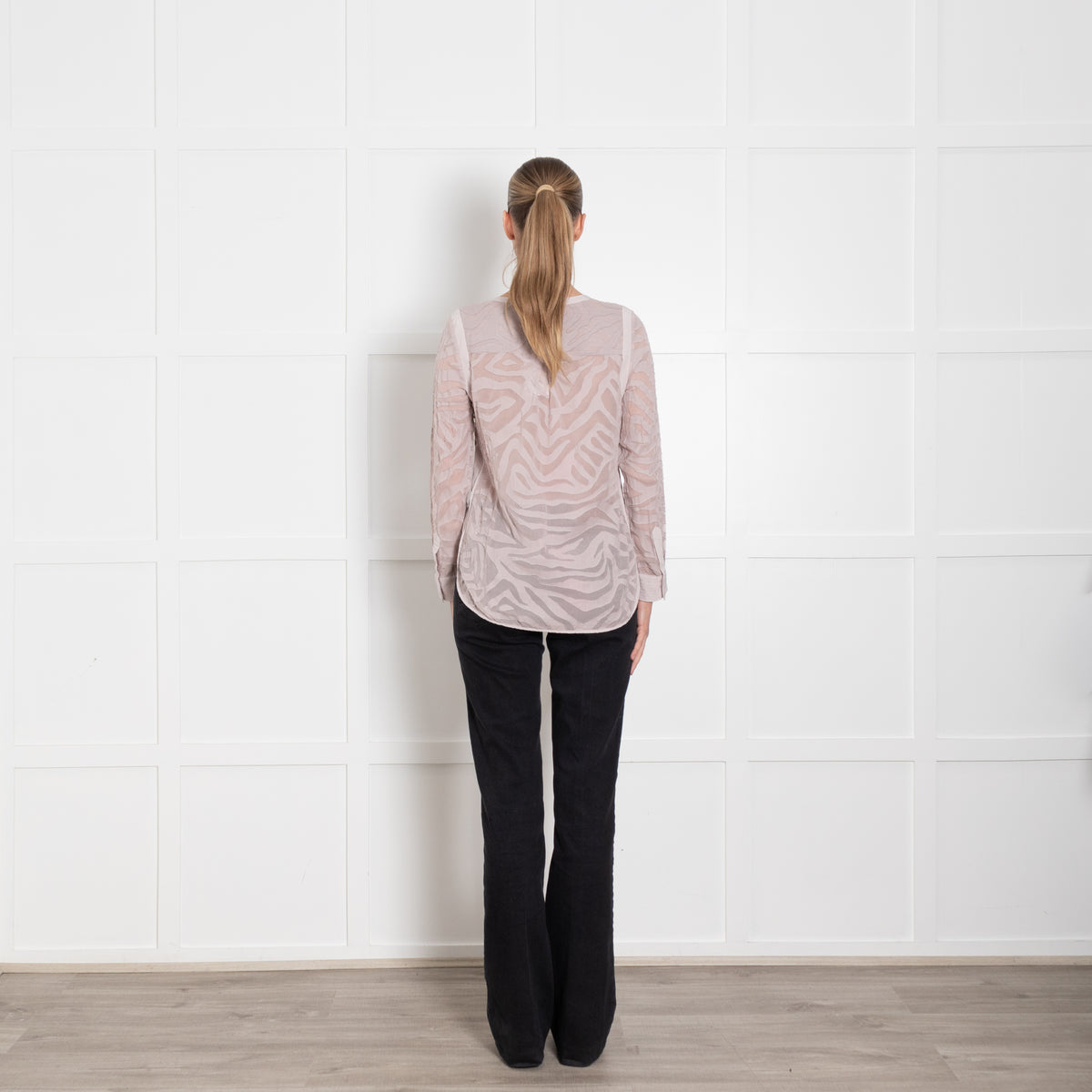 Rebecca Taylor Lilac Devore Long Sleeve Top