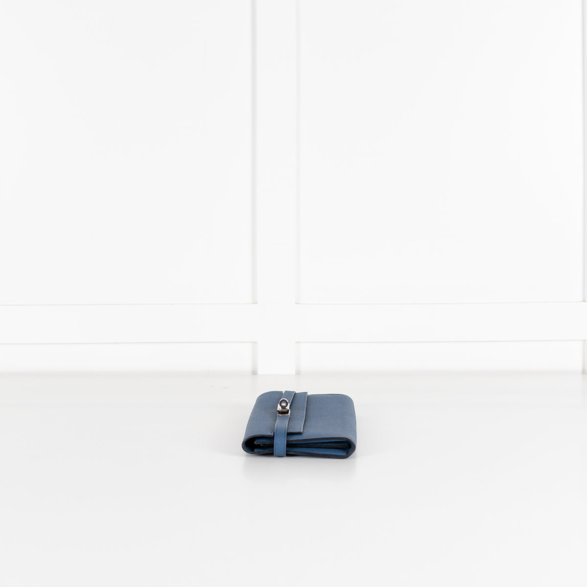 Hermes Blue Epsom Leather Kelly Long Wallet