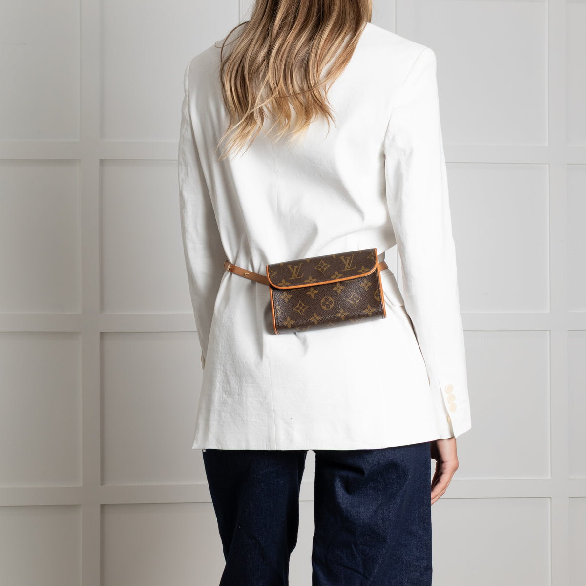 Louis Vuitton Brown Coated Canvas Florentine Belt Bag