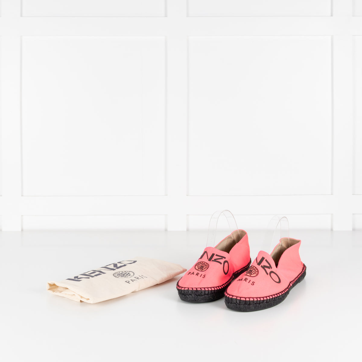 Kenzo Neon Pink Flat Espadrilles