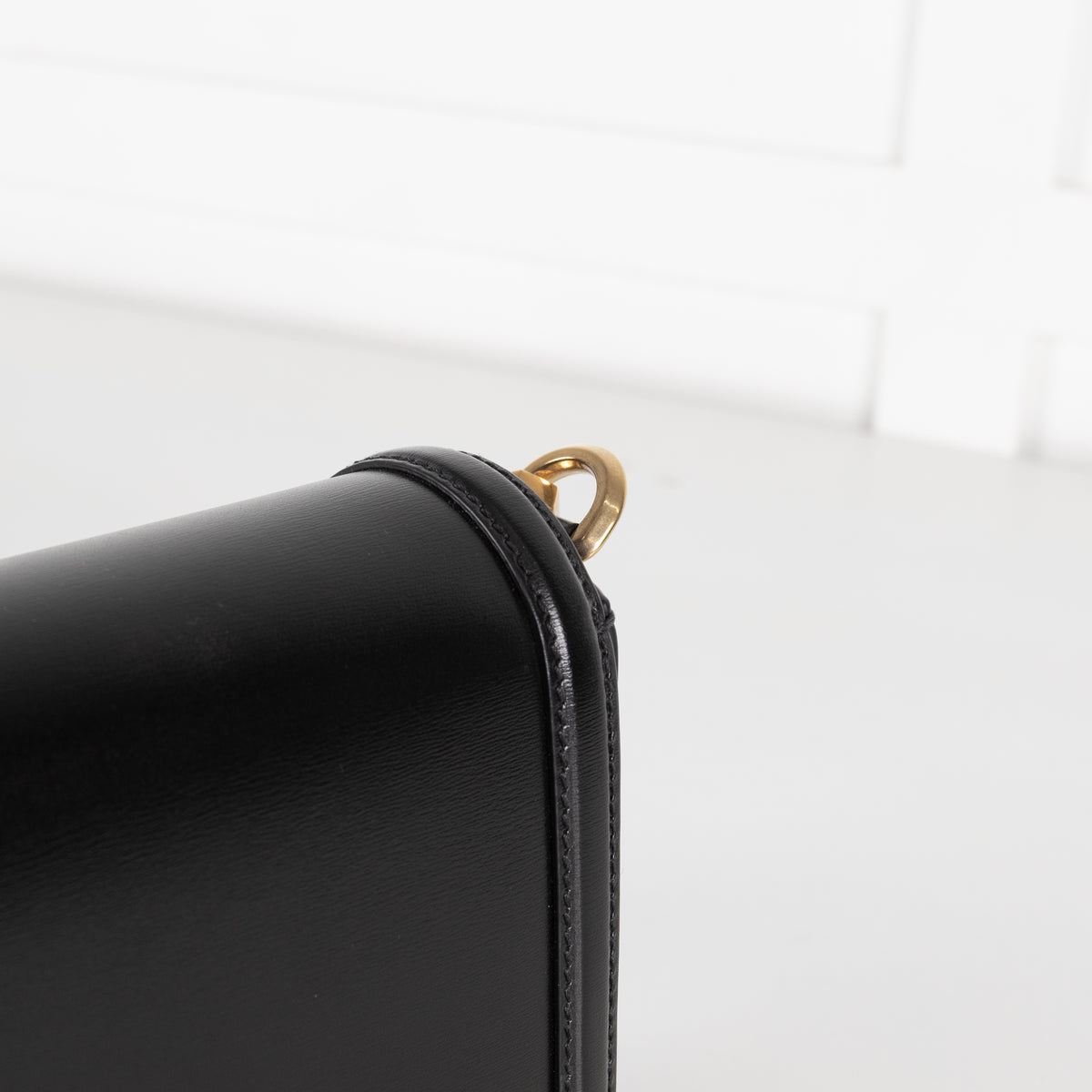 Jimmy Choo Black Leather Diamond Leather Crossbody Bag