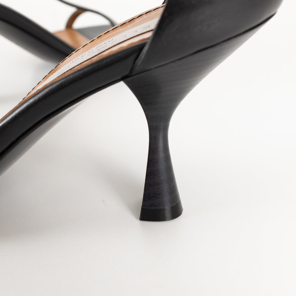 Stella McCartney Black Falabella Sandals With Gold Ankle Chain