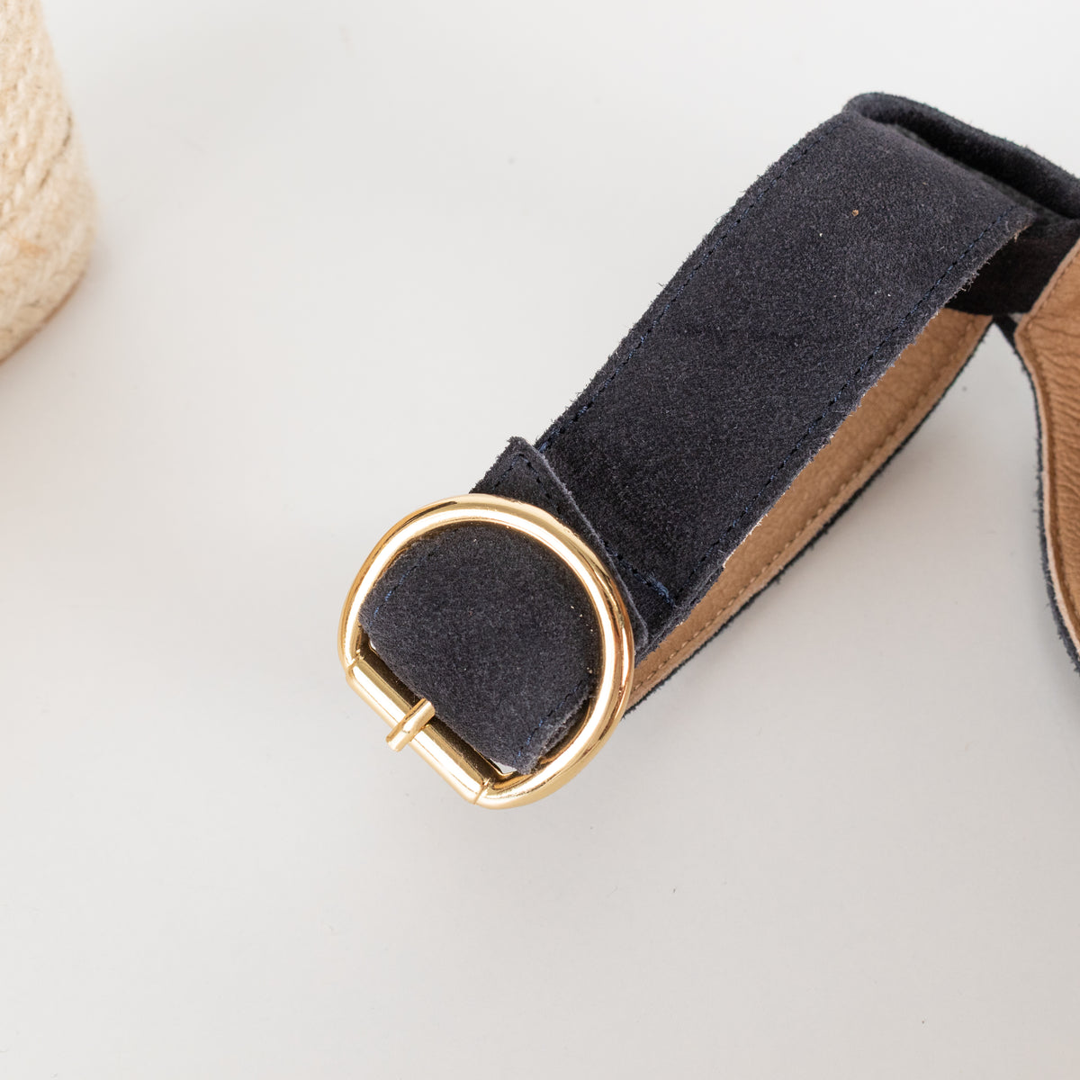 Iris & Ink Black Suede Espadrille Wedge Sandals