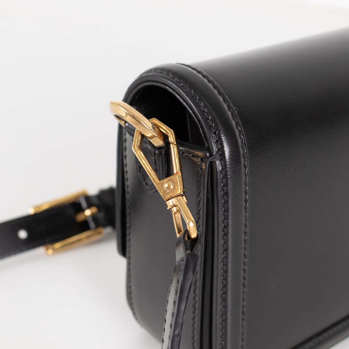 Jimmy Choo Black Leather Diamond Leather Crossbody Bag