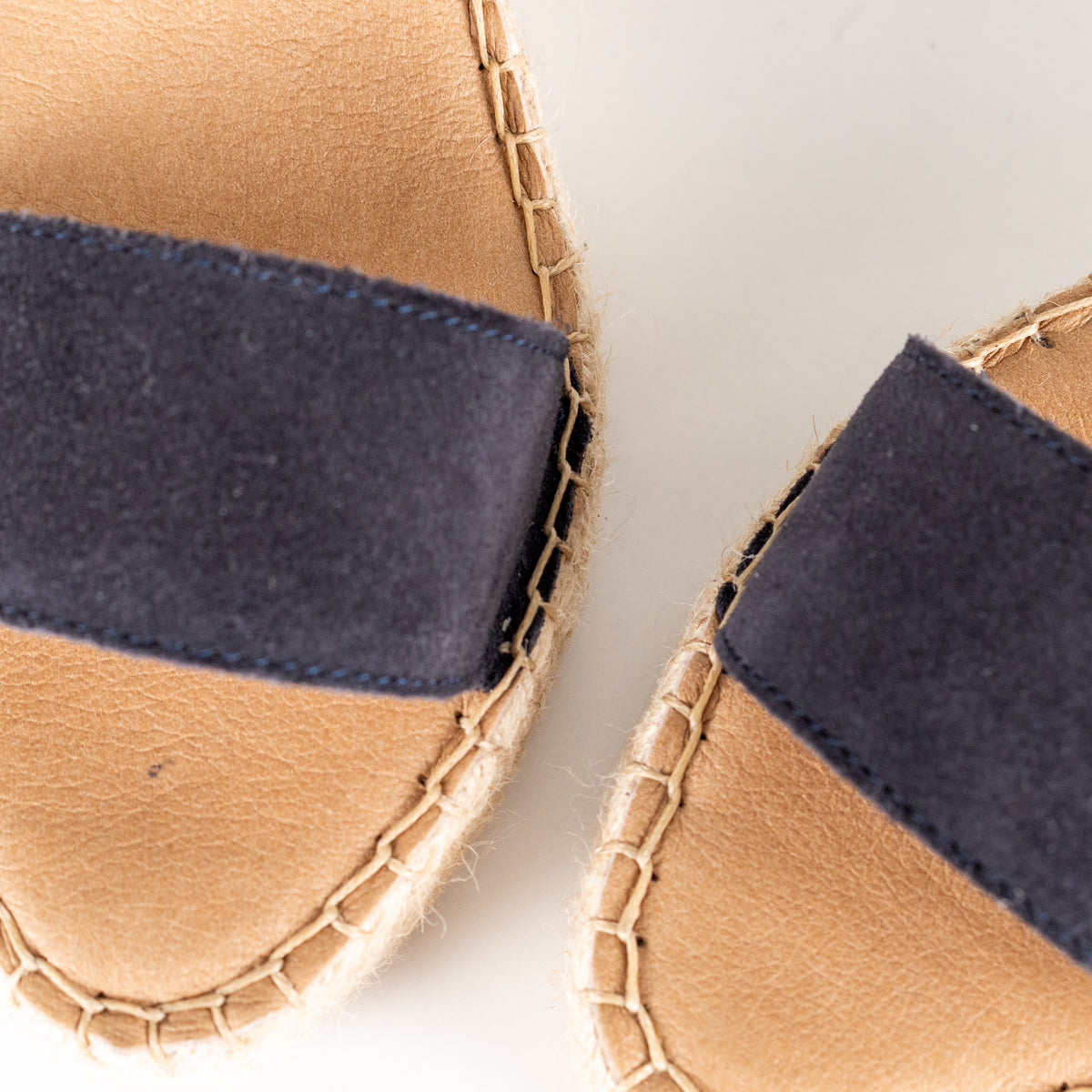 Iris & Ink Black Suede Espadrille Wedge Sandals