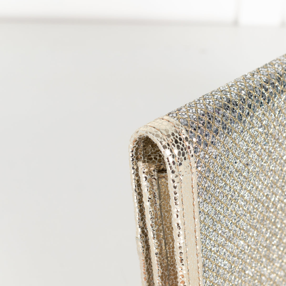 Jimmy Choo Silver and Gold Fold Over Clutch