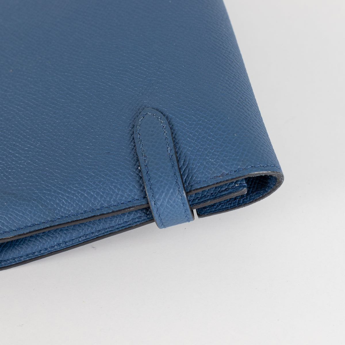 Hermes Blue Epsom Leather Kelly Long Wallet