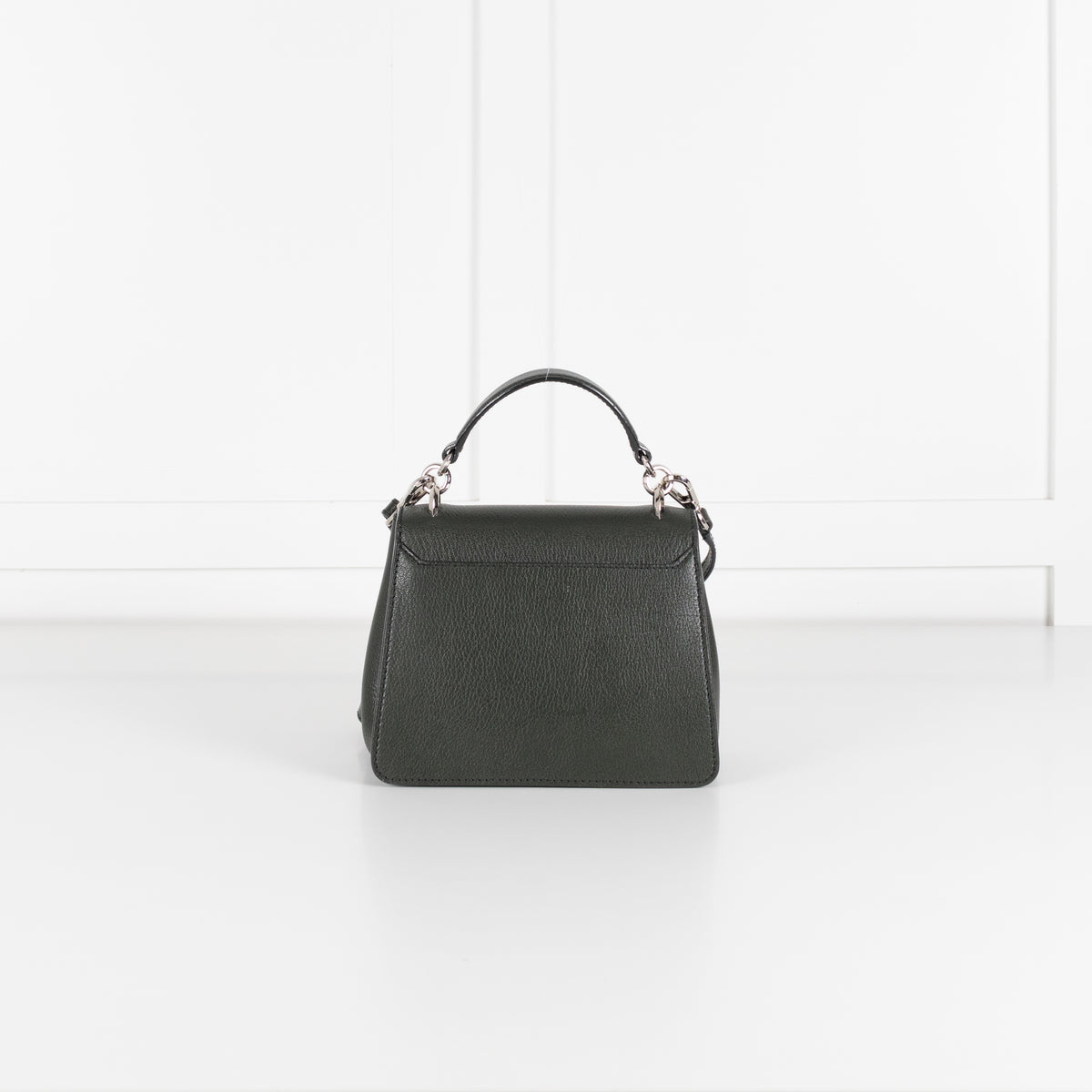 Jimmy Choo Green Leather Madeline Bag with Jewelled Clasp