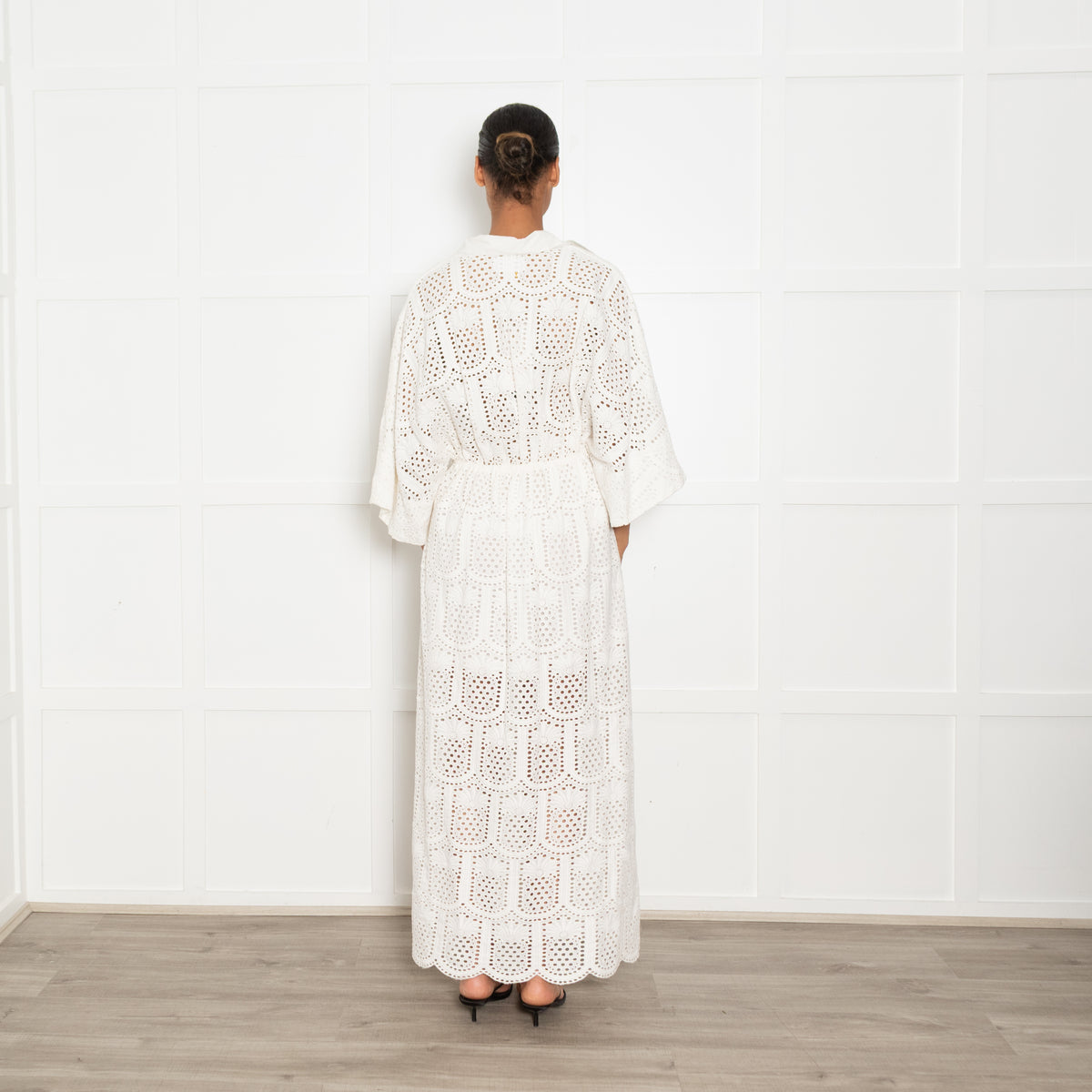 Sundress White Pineapple Broderie Anglais Maxi Dress