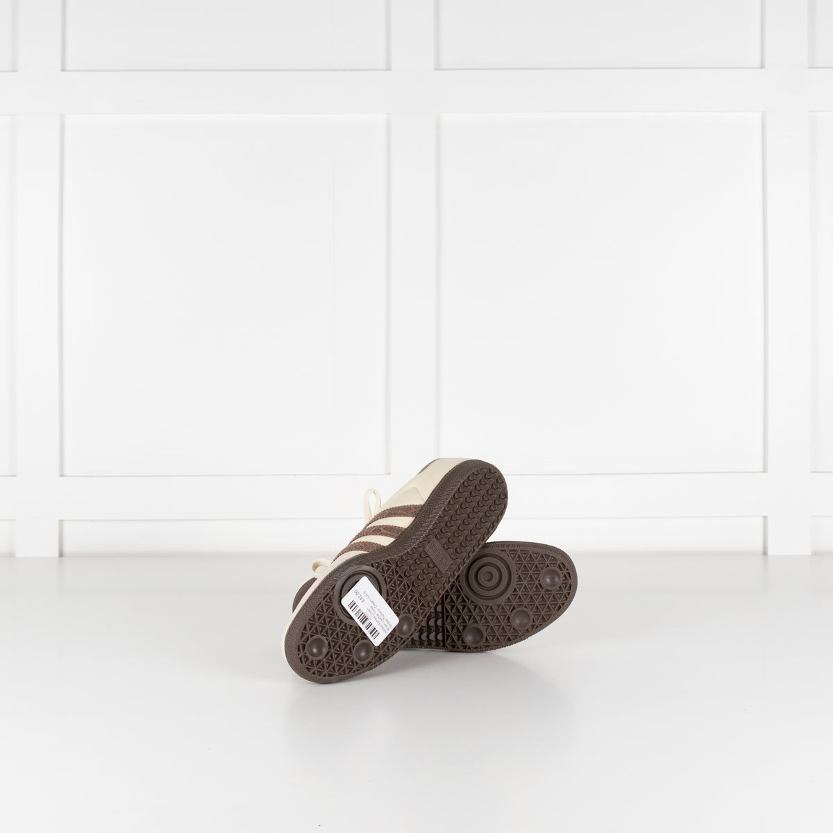 Adidas Samba Cream Brown Leather Three Stripes Trainers