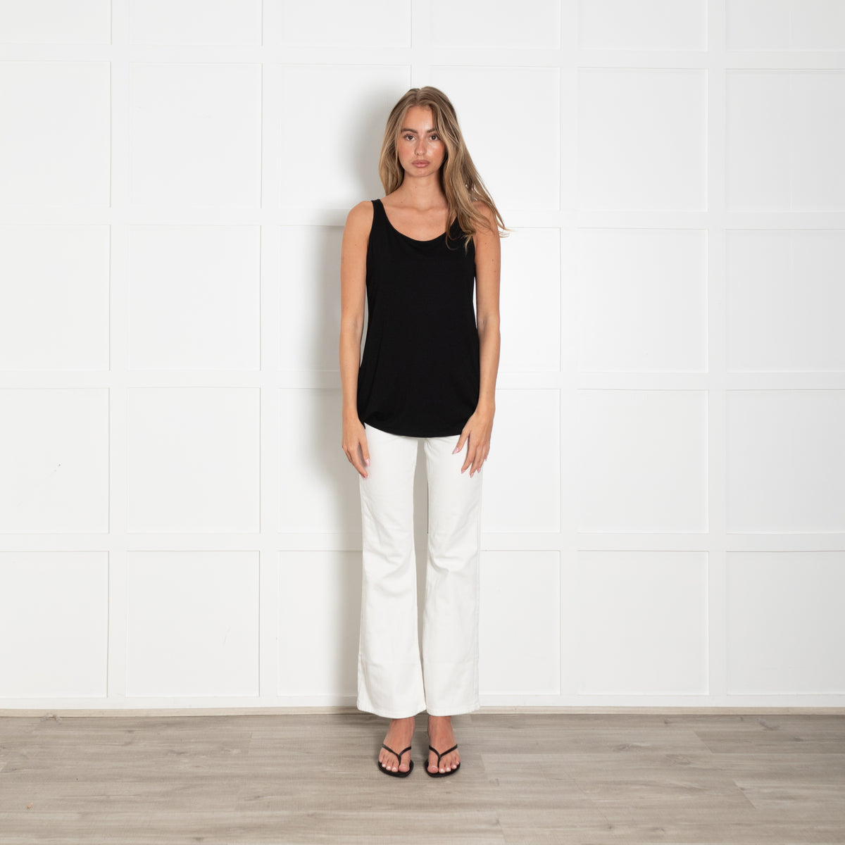 Eileen Fisher Black Jersey Vest Top