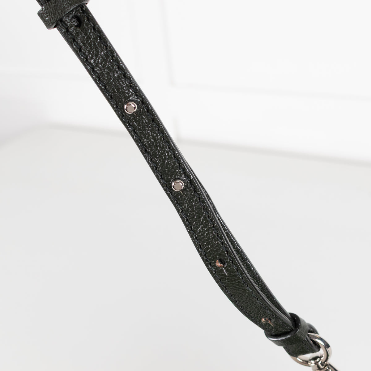 Jimmy Choo Green Leather Madeline Bag with Jewelled Clasp